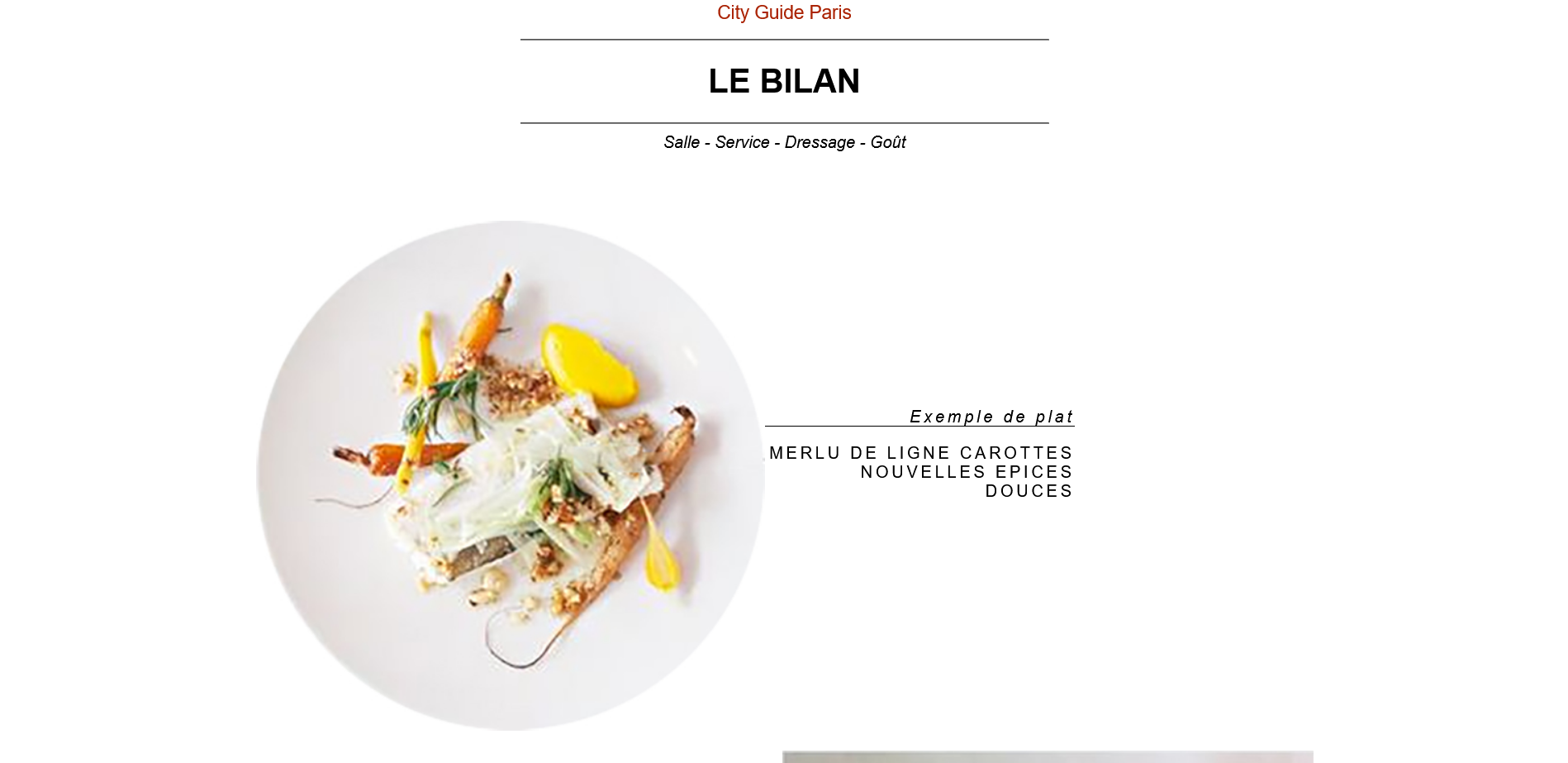 Image du site d'un restaurant