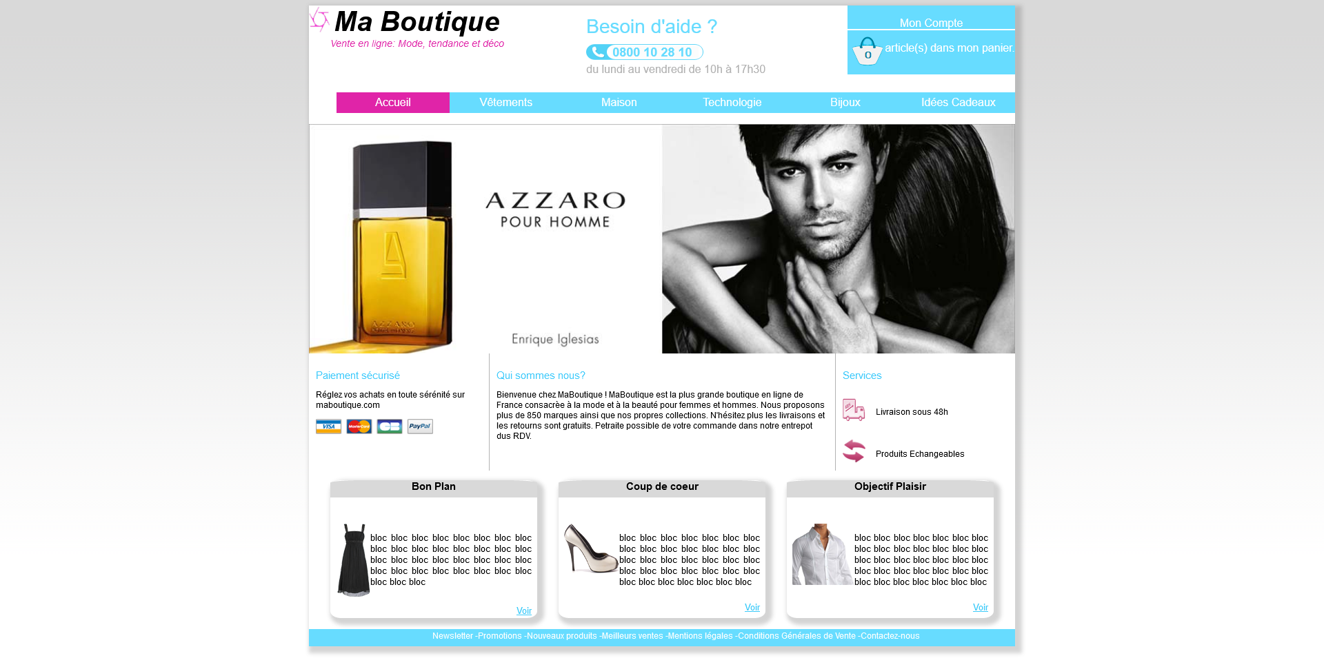 Image du site boutique